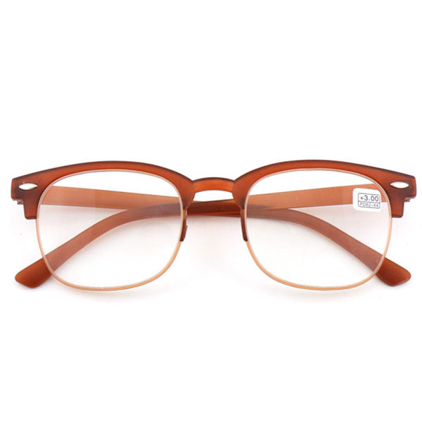 Läsglasögon i KLassisk Design (Styrka +1.0-+4.0) Brun +3,0