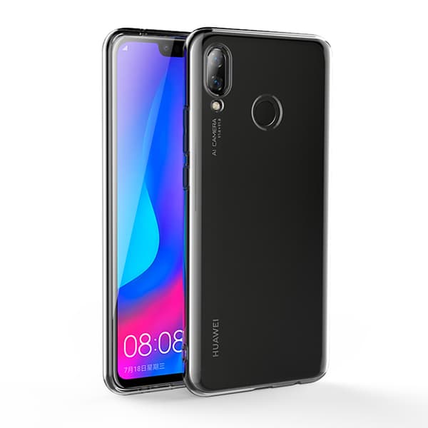 Smart Skyddsskal i Silikon (Ruff-Grip) till Huawei P20 Lite Transparent