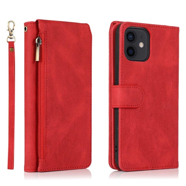 Gjennomtenkt lommebokdeksel - iPhone 12 Röd