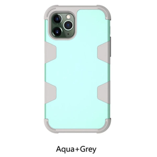 iPhone 11 Pro Max - Elegant Smart Skal (LEMAN) Aquablå/Grå