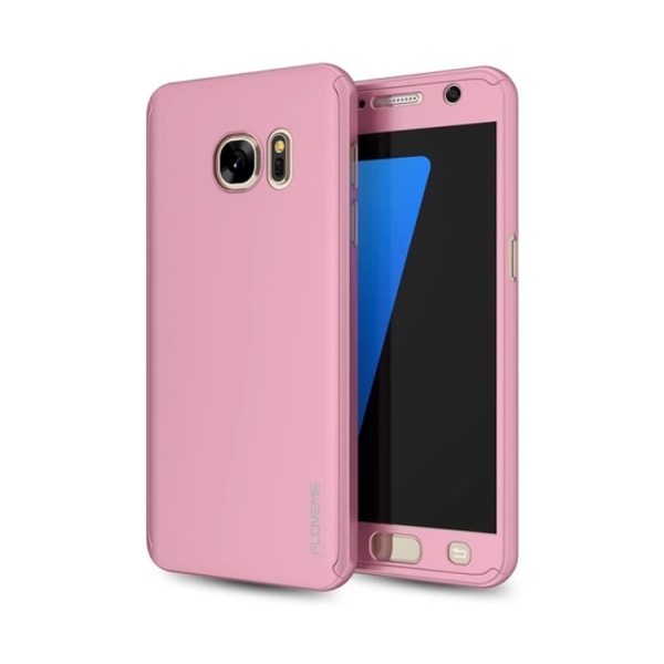 Skyddande Elegant Dubbelsidigt Skal - Samsung Galaxy S7 Edge Röd