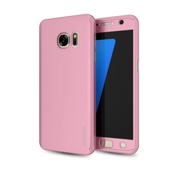 Skyddande Elegant Dubbelsidigt Skal - Samsung Galaxy S7 Edge Silver/Grå