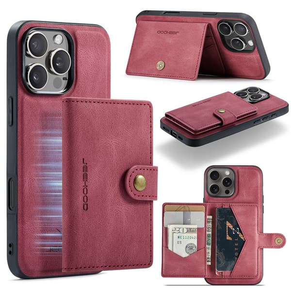 iPhone 16 Pro Max - Smidigt och Lyxigt Med Avtagbart Kortfack! Roséguld