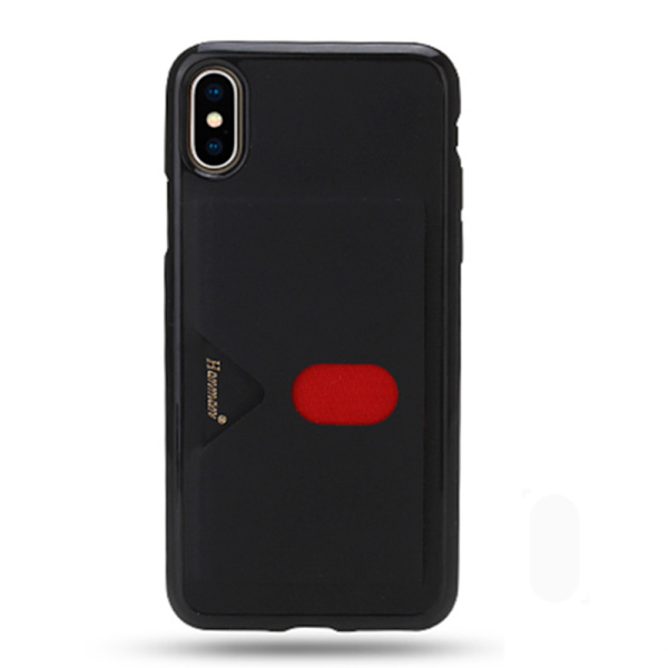 iPhone XR - Stilrent Robust Skal med Kortfack Grå