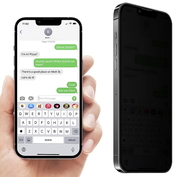 iPhone 16E  Anti-spy skydd i 2-pack! Svart