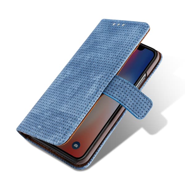 iPhone XS Max - Smart Fodral i "Old Look" (PU-Läder) Blå Blå