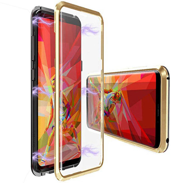 Stilfuldt dobbeltsidet magnetisk cover - Samsung Galaxy S9 Guld