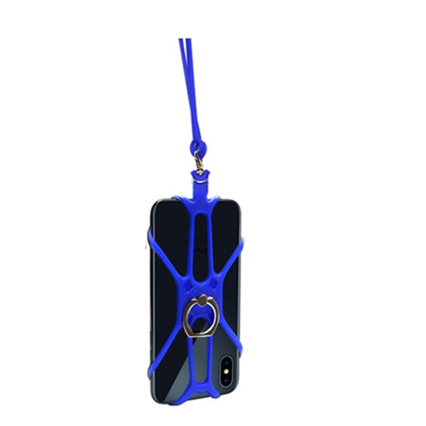 Praktiskt & Universell Mobilhållare (Halsband) Blå
