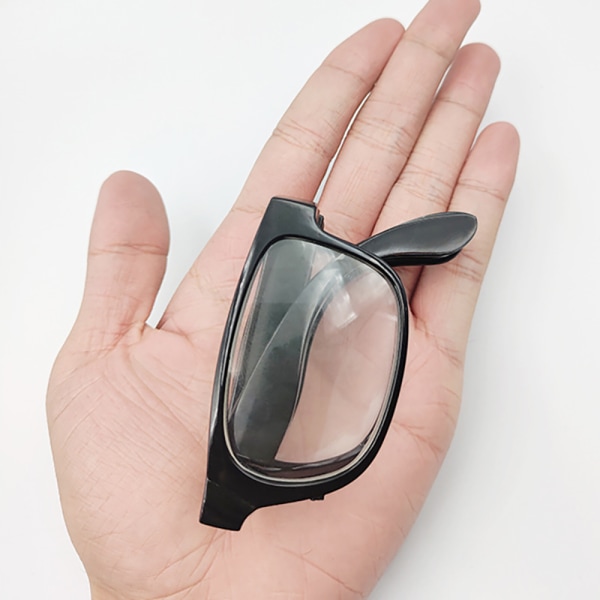 Glatte foldbare læsebriller med styrke Svart +4.0