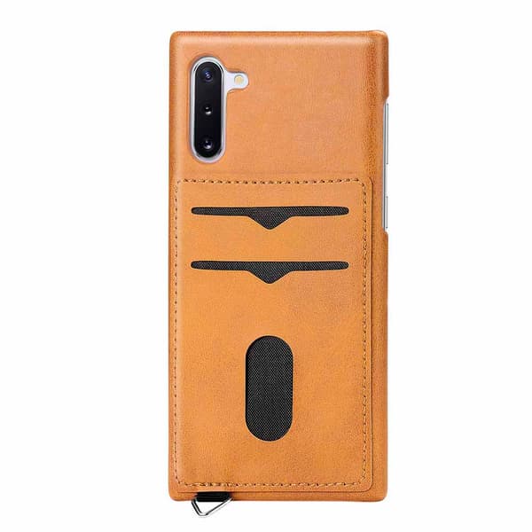 Samsung Galaxy Note10 - Effektfullt Skal med Korthållare Brun