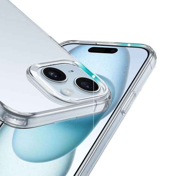 iPhone 15 - TUNT Silikonskal Med Stötdämpande Material Transparent