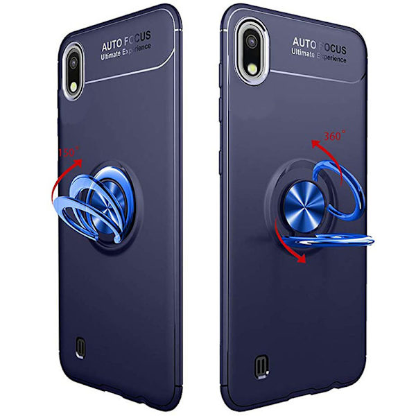 Samsung Galaxy A10 - Robust Skal med Ringhållare Blå/Blå