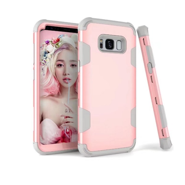 Skyddsskal "Rugged Robot" för Samsung Galaxy S8+ Roséguld/Grå