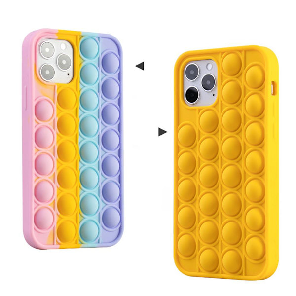 Skyddande Fidget Pop It Silikonskal - iPhone 12 Pro Max Rosa
