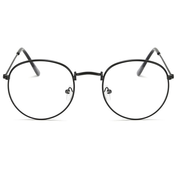 Stilsäkra Exklusiva Glasögon med Platta Glas Svart
