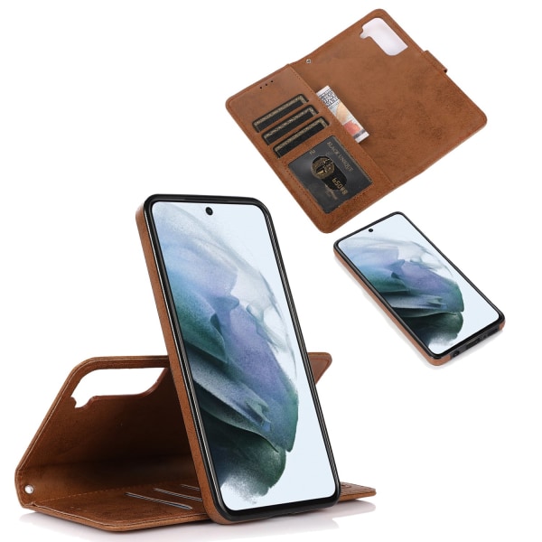Samsung Galaxy S23 FE (NY) - MegaSmart Card Holder Wallet Flip Brun