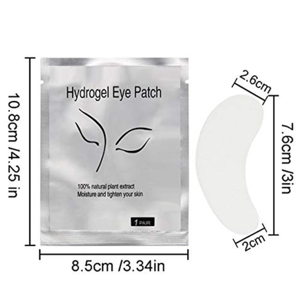100 par Eyepads til eyelash extensions