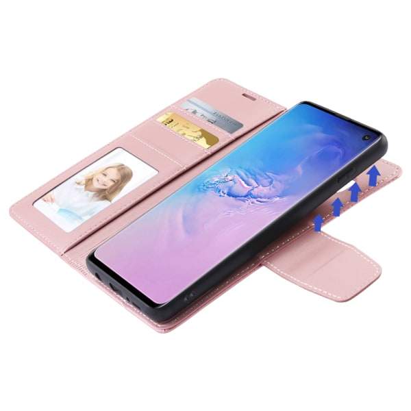 Samsung Galaxy S10 - Praktiskt Plånboksfodral Svart