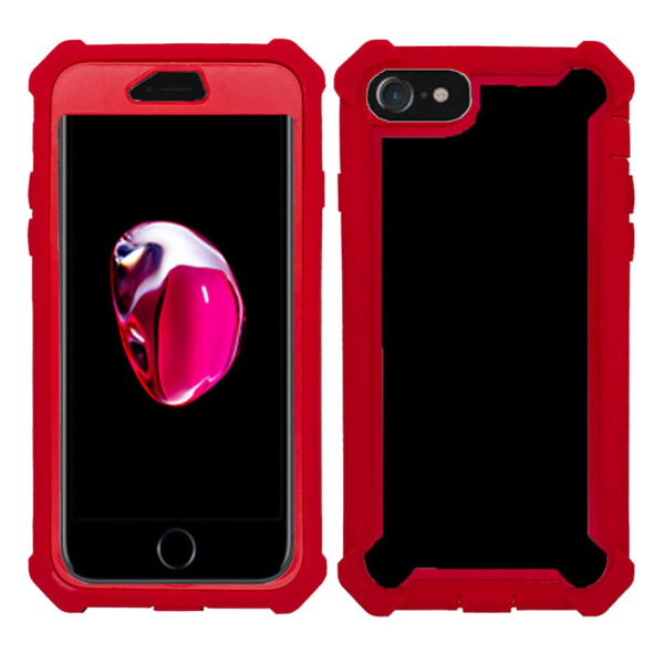 Käytännöllinen suojakotelo - iPhone 7 Svart/Röd