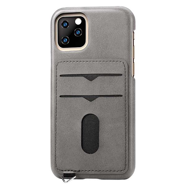 iPhone 11 Pro Max - Kuori korttipaikalla Mörkbrun