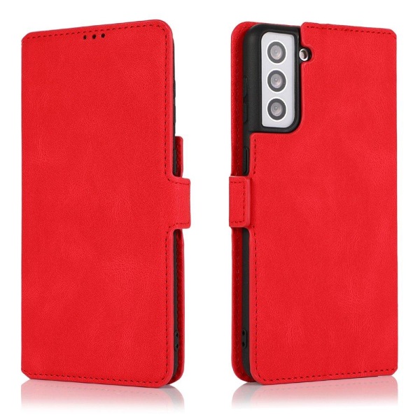 Stilfuldt Wallet etui - Samsung Galaxy S21 Plus Röd