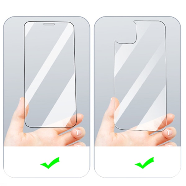 Etu- ja takapaneelin näytönsuoja 0,3 mm iPhone 12 Transparent/Genomskinlig