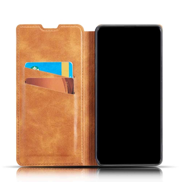 Kraftig retro lommebokdeksel - Samsung Galaxy S10 Röd