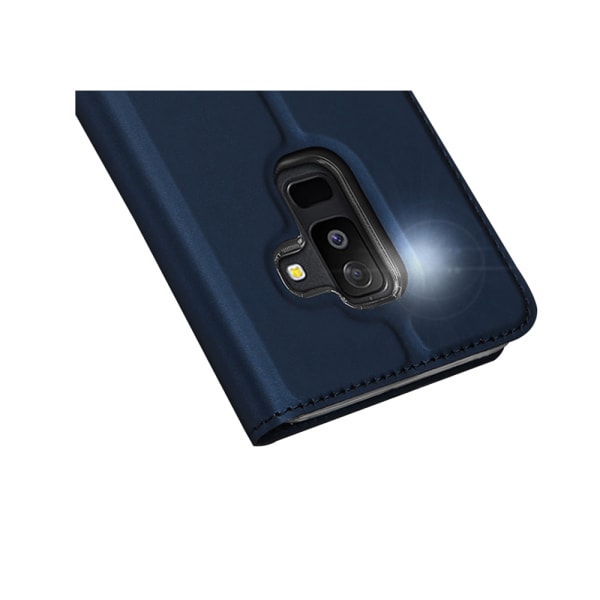 Stilrent Fodral med Kortfack DUX DUCIS - Samsung Galaxy A6 Plus Marinblå