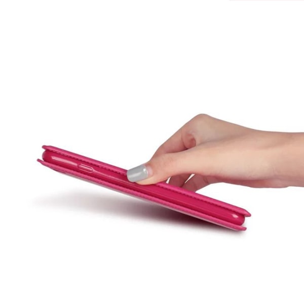 T-Casual - Smidigt Fodral med Plånbok för Samsung Galaxy A6 Plus Rosaröd