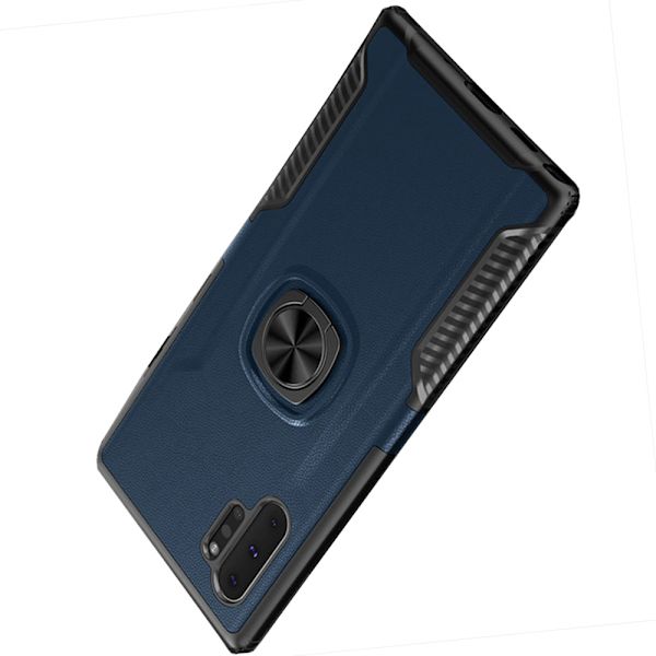 Samsung Galaxy Note10+ - Skyddsskal med Ringh�llare Mörkblå