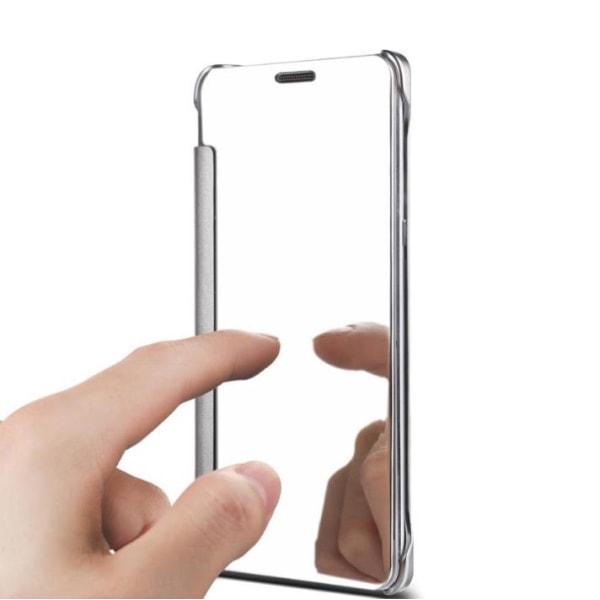 Huawei P8 Lite - FLOVEMES Clear-View -kotelo Silver