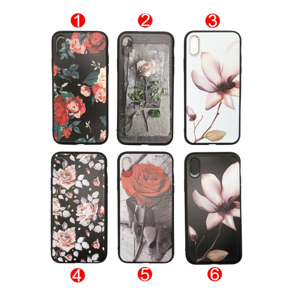 iPhone X/XS - Skyddande Blomsterskal 2