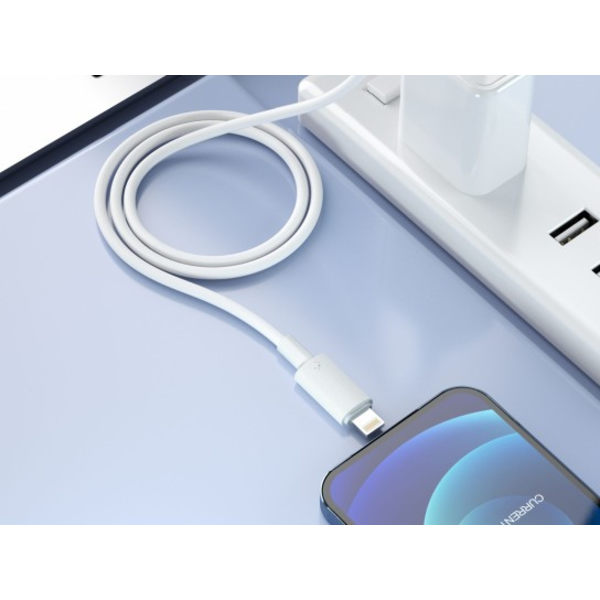 1M USB-C till Lightning Kabel - Snabbladdning 30W Vit