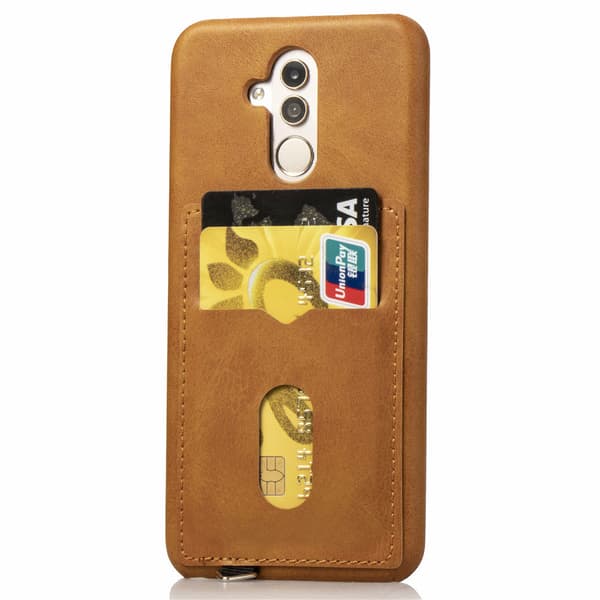 Huawei Mate 20 Lite - Vintage Skal med Kortfack Rosaröd