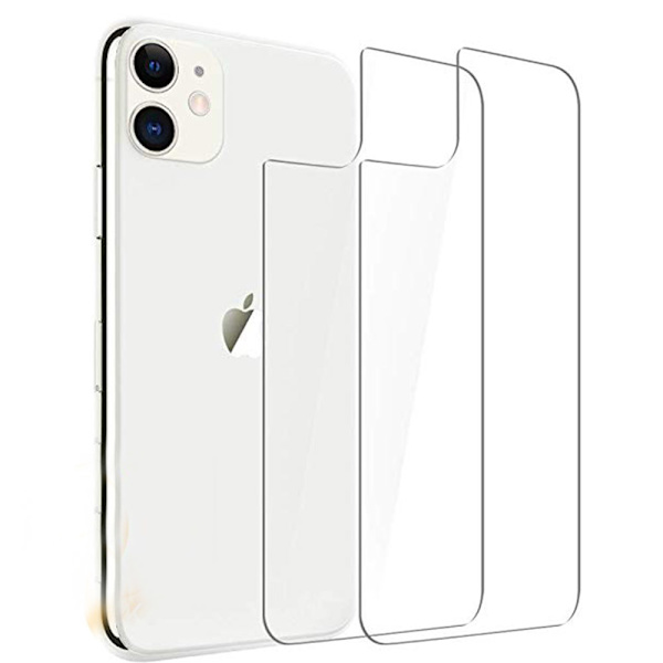 Baksida Skärmskydd iPhone 11 9H Screen-Fit ProGuard Transparent/Genomskinlig