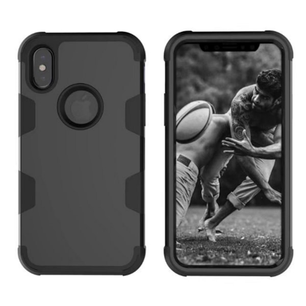 Skyddsskal "Rugged Robot" f�r iPhone X/XS Aquablå/Grå