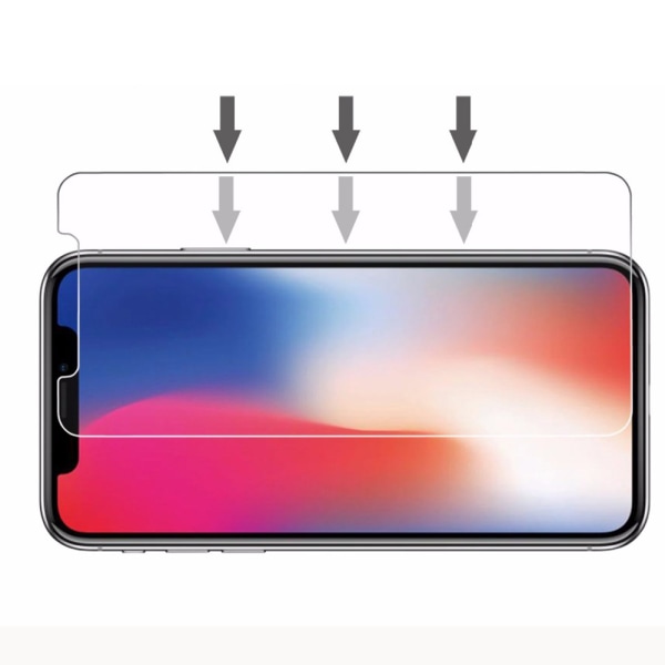 iPhone X/XS skjermbeskytter 4-PACK Standard 9H Screen-Fit HD-Clear Transparent/Genomskinlig