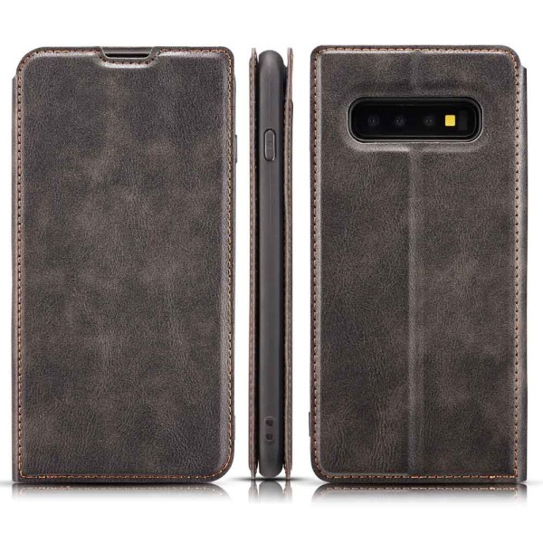 Effektfullt Stils�kert Pl�nboksfodral - Samsung Galaxy S10 Plus Svart