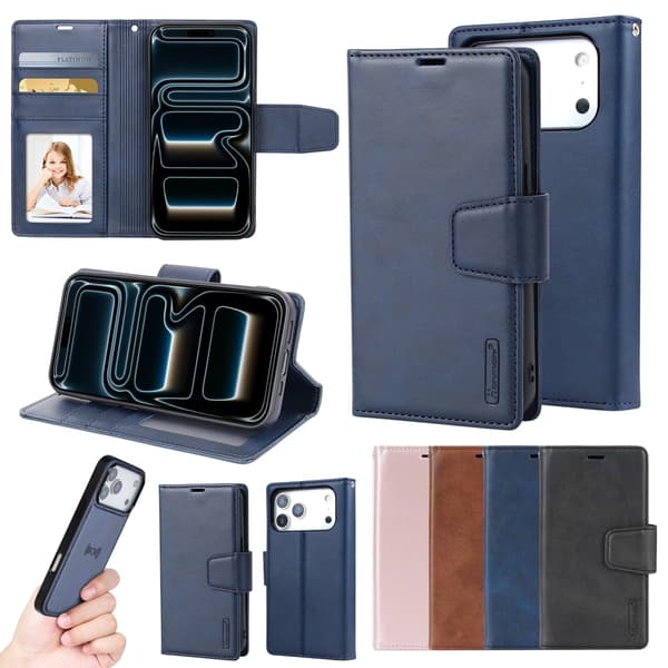iPhone 17 Pro Hanman Miro 2-in-1 Plånboksfodral i Premium PU-Läder Roséguld