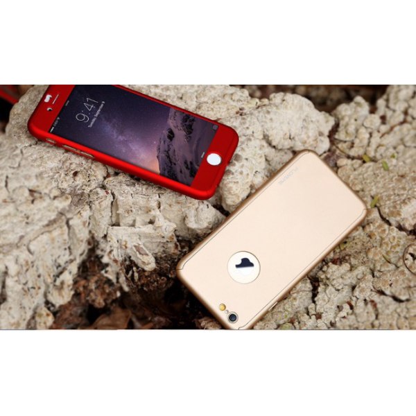 Käytännöllinen suojakuori iPhone 7 PLUS -puhelimelle (Eteen ja taakse) GOLD Guld