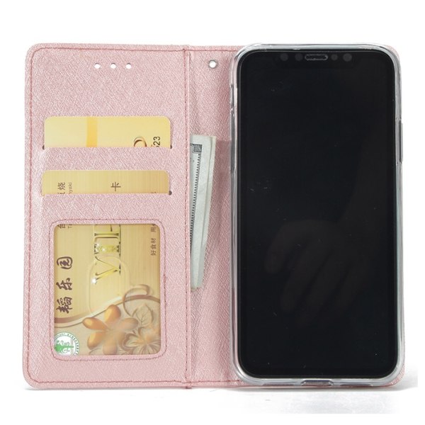Tyylikäs lompakkokotelo iPhone X/XS:lle Svart