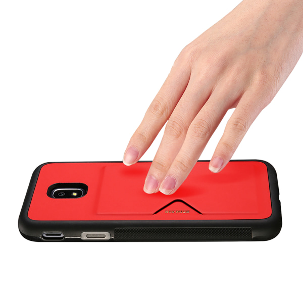 Samsung Galaxy J3 2017 - Cover med kortplads Röd