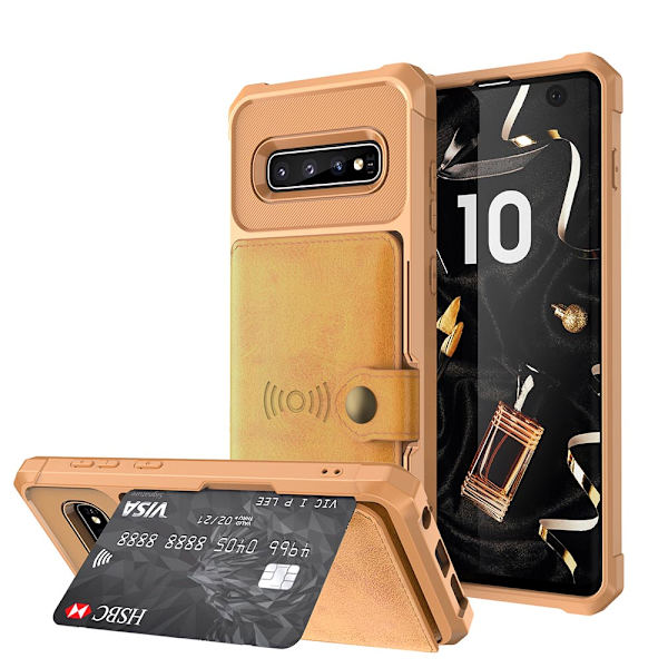 Samsung Galaxy S10 Plus - Skal med Kortfack Svart