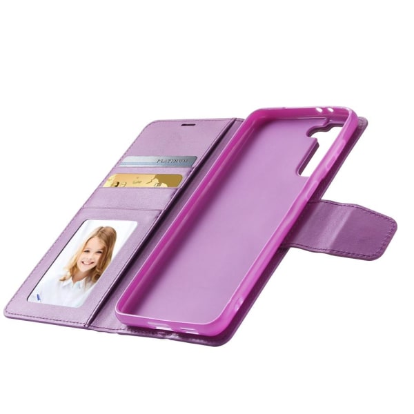 Gjennomtenkt lommebokdeksel - Samsung Galaxy S21 Plus Lila