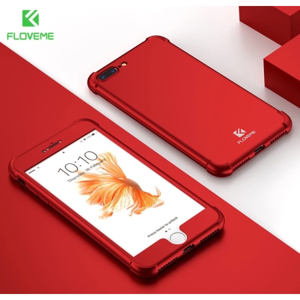 iPhone 7 Plus - Stilfuldt eksklusivt smart beskyttelsescover FLOVEME Röd