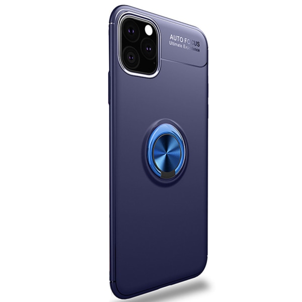 iPhone 11 Pro Max - Smidigt Skal med Ringhållare Svart/Blå
