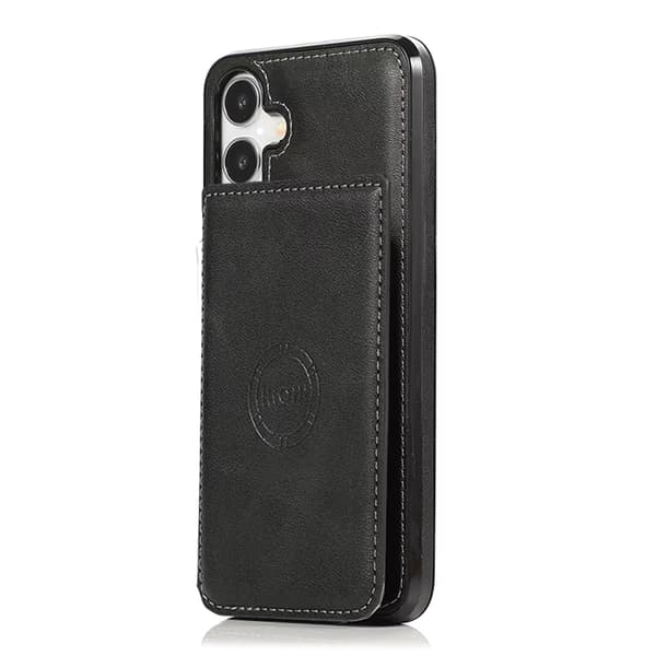 iPhone 16 Plus - Skyddande Skal med Kortfack Brun