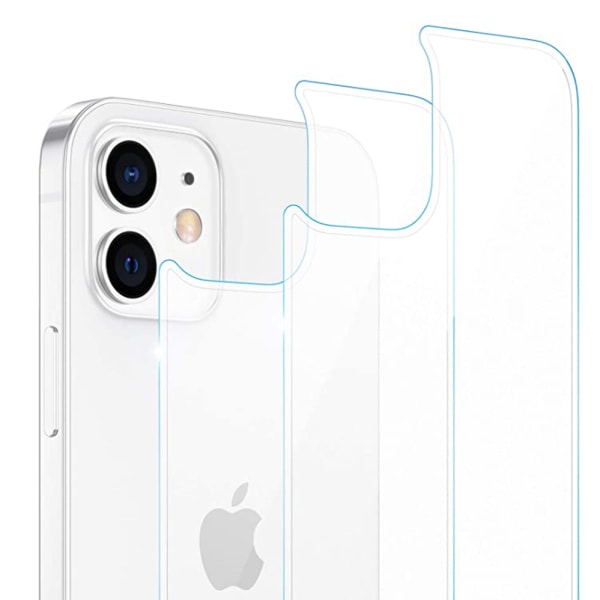 Skjermbeskytter foran og bak 0,3 mm iPhone 12 Pro Transparent/Genomskinlig