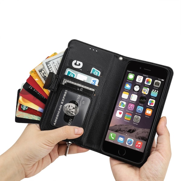 iPhone SE 2020 - Beskyttende lommebokdeksel Svart