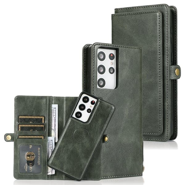 Smooth 2-1 Wallet Case - Samsung Galaxy S21 Ultra Mörkblå